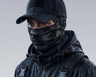 Tactical Balaclava & Cap Set — Warcore Mask, Airsoft Dark Techwear Accessory