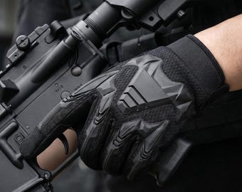 Tactical Full-Finger Gloves — Shockproof Grip, Rubber Knuckle Protection, Touchscreen Outdoor Gear