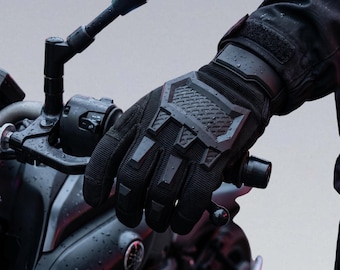 Tactical Armor Gloves — Microfiber Warcore Full-Finger, Cyberpunk Dark Punk Streetwear Accessory