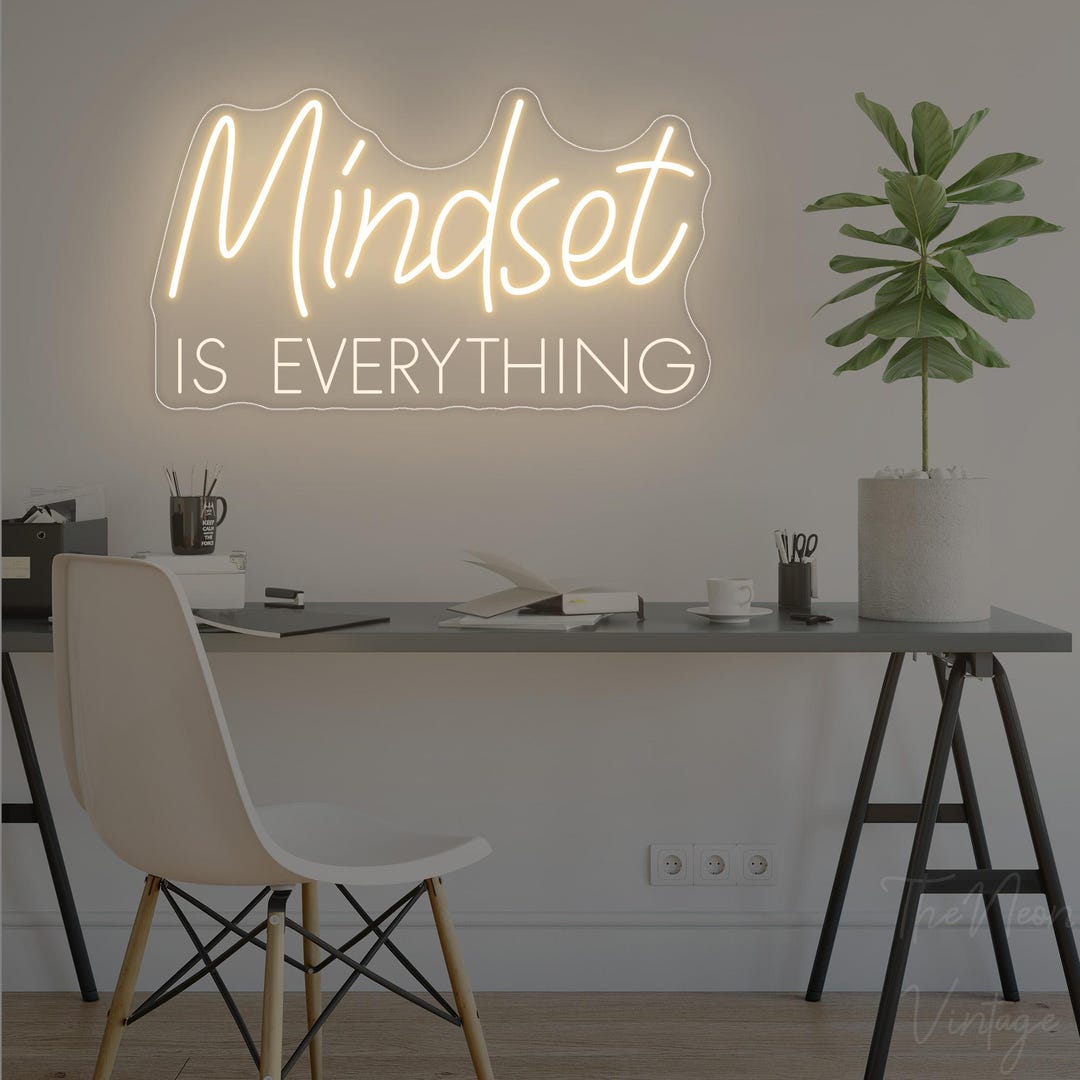 Mindset is Everything Neon Sign,postive Neon Sign,motivational LED ...