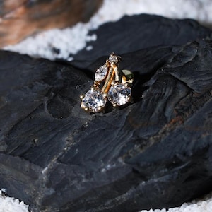 Orecchini Aurora Trinity Curve in oro massiccio 14 carati