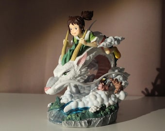 Spirited Away Chihiro Haku Dragon Resin Statue, Studio Ghibli Anime Collectible Desk Decor