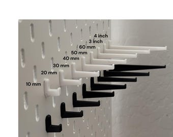 L-Style Pegboard Hooks for Ikea Skadis, Modern Workspace Organization (5 or 10 Pack)