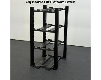 1:64 Scale Car Lift Display – Adjustable 4-Post Diecast Organizer