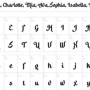May include: A digital font specimen sheet titled Hidayatullah DEMO - 237 Glyphs, displaying a complete set of uppercase and lowercase letters in a stylized, calligraphic typeface, along with example names like Olivia, Emma, and Amelia.