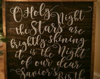 O Holy Night Sign-Christmas Decor