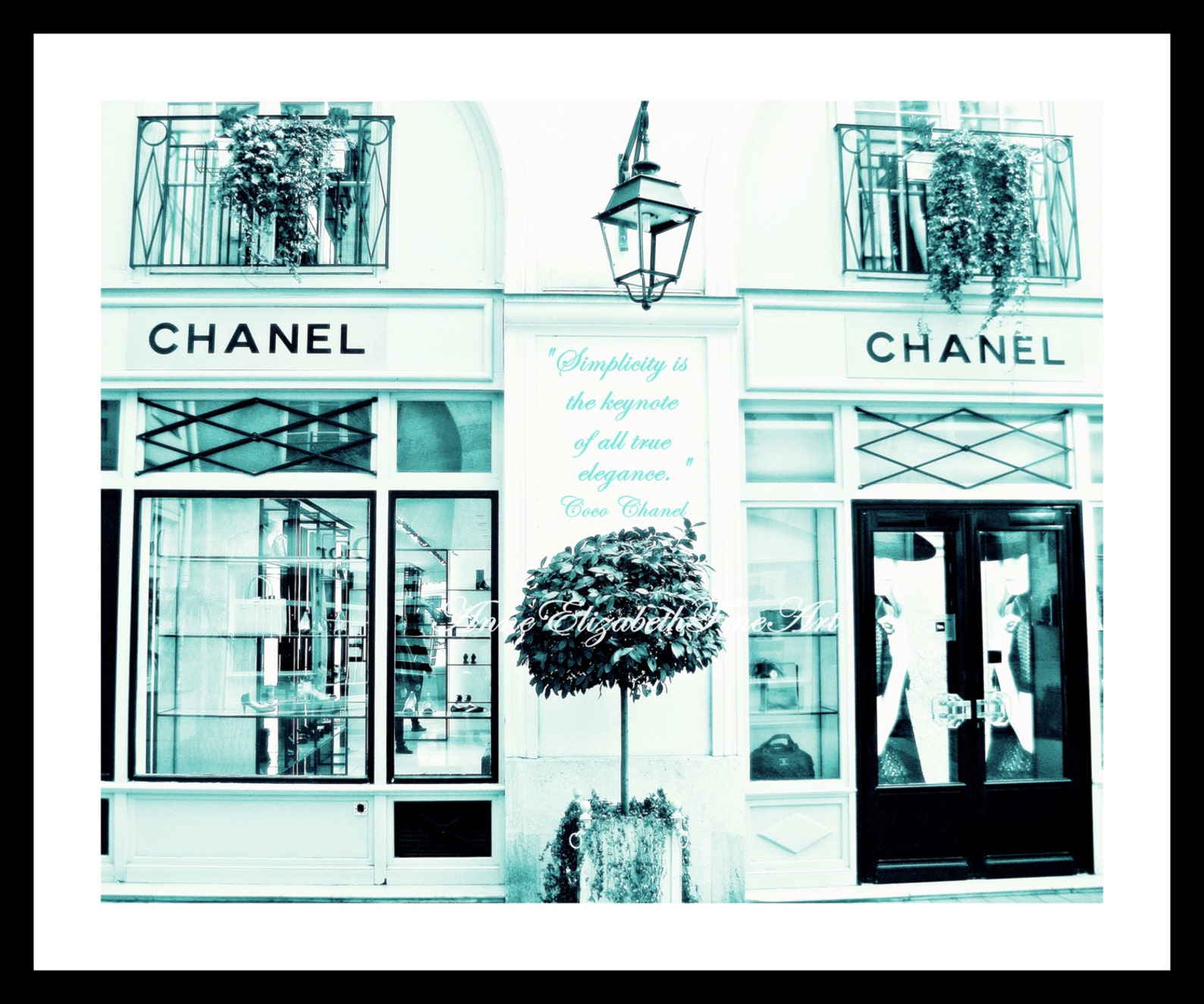 Chanel Wall Art-boutique Print Photograph-turquoise Fashion - Etsy