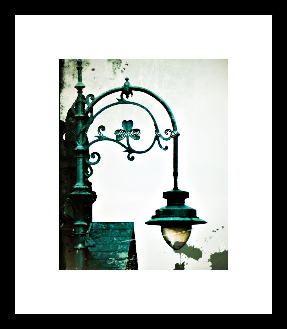 Ireland Photography Dublin Lamp Post Green Rustic Shabby Etsy