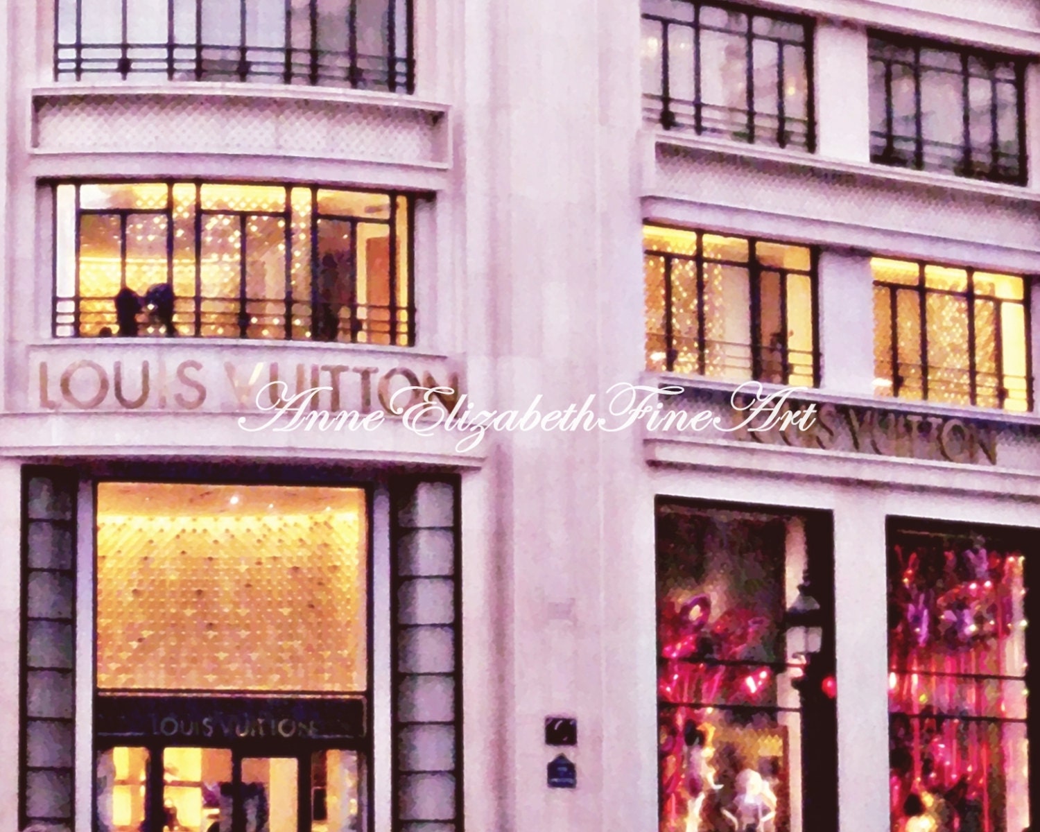 Luxury Fashion Print Photo Louis Vuitton Store Boutique 