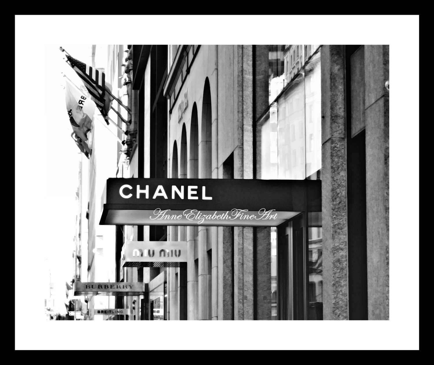 NYC Madison Ave Coco Chanel chanel Print fashion - Etsy