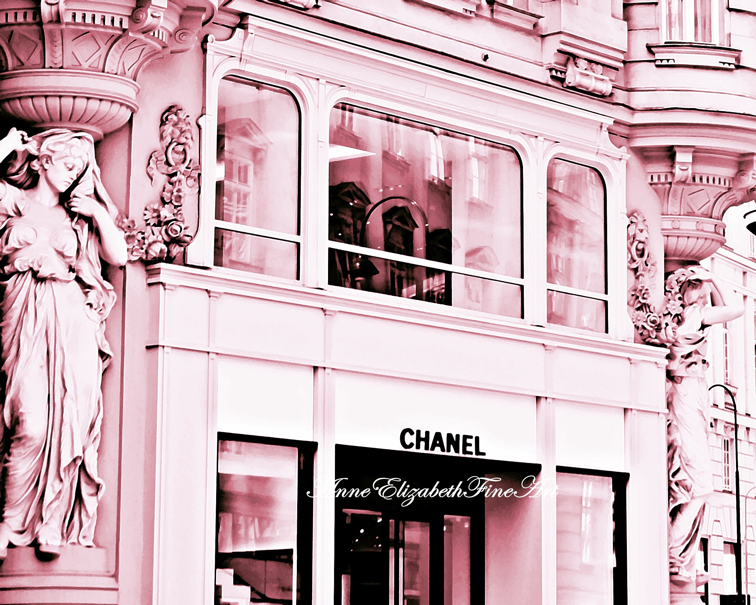 Fashion Photography, Pink, Pink Art, Chanel, Chanel Boutique, Preppy Dorm  Decor, Shopping, Pink Nursery, Fashion Nursery, Vienna, Austria