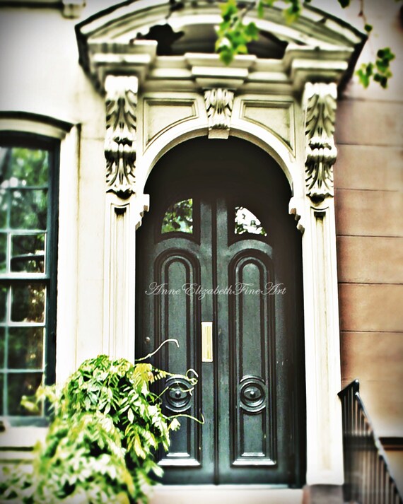 New York Print Fashion Photography Holly Golightly Brownstone Audrey Hepburn Preppy Dorm Decor Hunter Green Door Apartment New York Theme