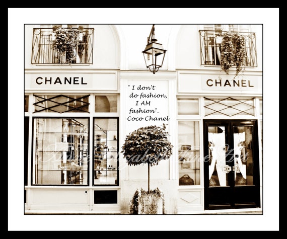 Chanel Art-i AM Fashion Quote Coco Chanel Sepia Print -  Norway