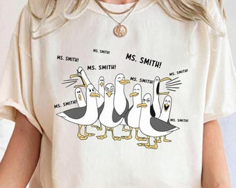 Comfort Colors Customized Disney Teacher Shirt, Funny Teacher Shirt Teacher Appreciation Gift, Disney Seagull
