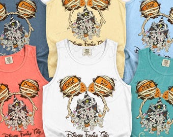 Custom Name Halloween Disney Trip 2026 Comfort Colors Tank Top, Disney Family Vacation 2026 Tee, Disney Trip Tee, Memories Together Tee