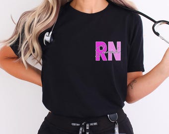 Personalized RN Shirt, Registered Nurse Gift, Nurse Appreciation Gift, Medical Nurse Gift, Cute RN tee, Custom RN Tshirt, Custom Name Nurse