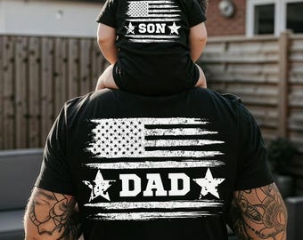 Dad and Son Shirts: Patriotic USA Matching Tees, Father's Day, 4th of July