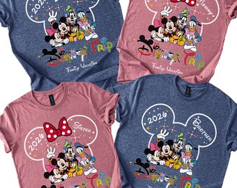 Custom Disney world Family Vacation Shirts 2026, Disney Family Trip Shirt, Disney Trip Matching Shirts, Disneyland Family Squad Shirts,