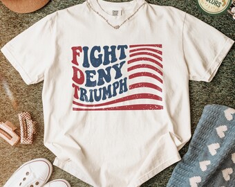 FDT Subtle Shirt, Anti Trump, Fight Deny Triumph, American Flag Shirt, No Kings, Subtle Protest shirt, Resist Tee