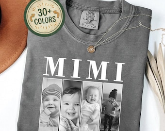 Custom Mimi Shirt Personalized Gift For Grandma Mimi Comfort Colors Mothers Day Gift Nana Custom Grandkids Photo Shirt Grandma Sweatshirt