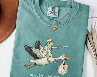 Labor And Delivery Nurse Frog Shirt, Funny Sarcastic L&D Nurse Comfort Colors T-Shirt, New L And D Nurse Graduation Gift