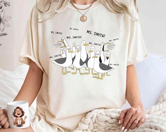 Comfort Colors Customized Disney Teacher Shirt, Funny Teacher Shirt Teacher Appreciation Gift, Disney Seagull