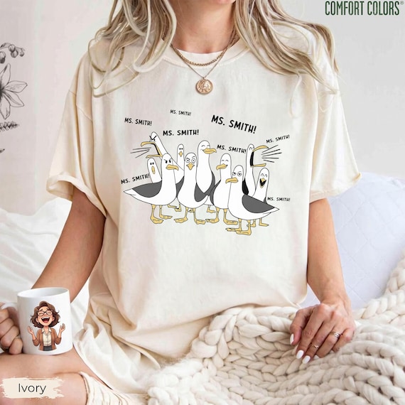 Comfort Colors Customized Disney Teacher Shirt, Funny Teacher Shirt Teacher Appreciation Gift, Disney Seagull