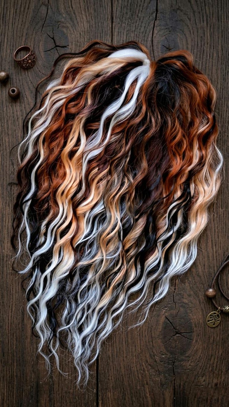 3D Curly Dread Extensions With Soft Braid Base | Natural Voluminous ...
