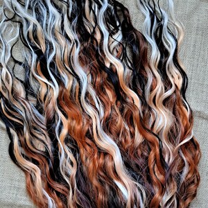Addomg Color Extensions 3D Curly Dread Extensions With Soft Braid Base | Natural Voluminous ...