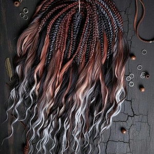 Geflochtene Haarverlängerungen mit offenen Enden | Zöpfe im natürlichen Look | Handgefertigte Boho Haarverlängerung
