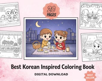 Korean Traditions Coloring Book Cozy Art 20 Pages PDF Download)
