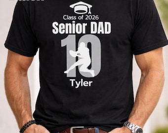 Custom Senior Mom Shirt, Senior Dad Shirt 2026, Football Mom Tee, Personalized Player Shirt, Game Day Shirt Comfort Colors®