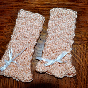 Crochet Pattern PDF - Warmers for Arms Boots Hands Legs Wrists - Shells & Ruffles All Purpose Warmers - 1 Pattern - 5 Ways