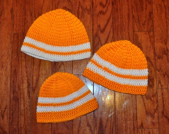 Crochet Pattern PDF - Beanie / Hat - Ribs and Stripes Fan Beanie - Newborn to Adult Sizes