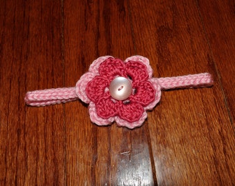 Crochet Pattern PDF - Headband / Bracelet - Braid and Flower Headband - Newborn to Adult Sizes - Various Flower Designs Included