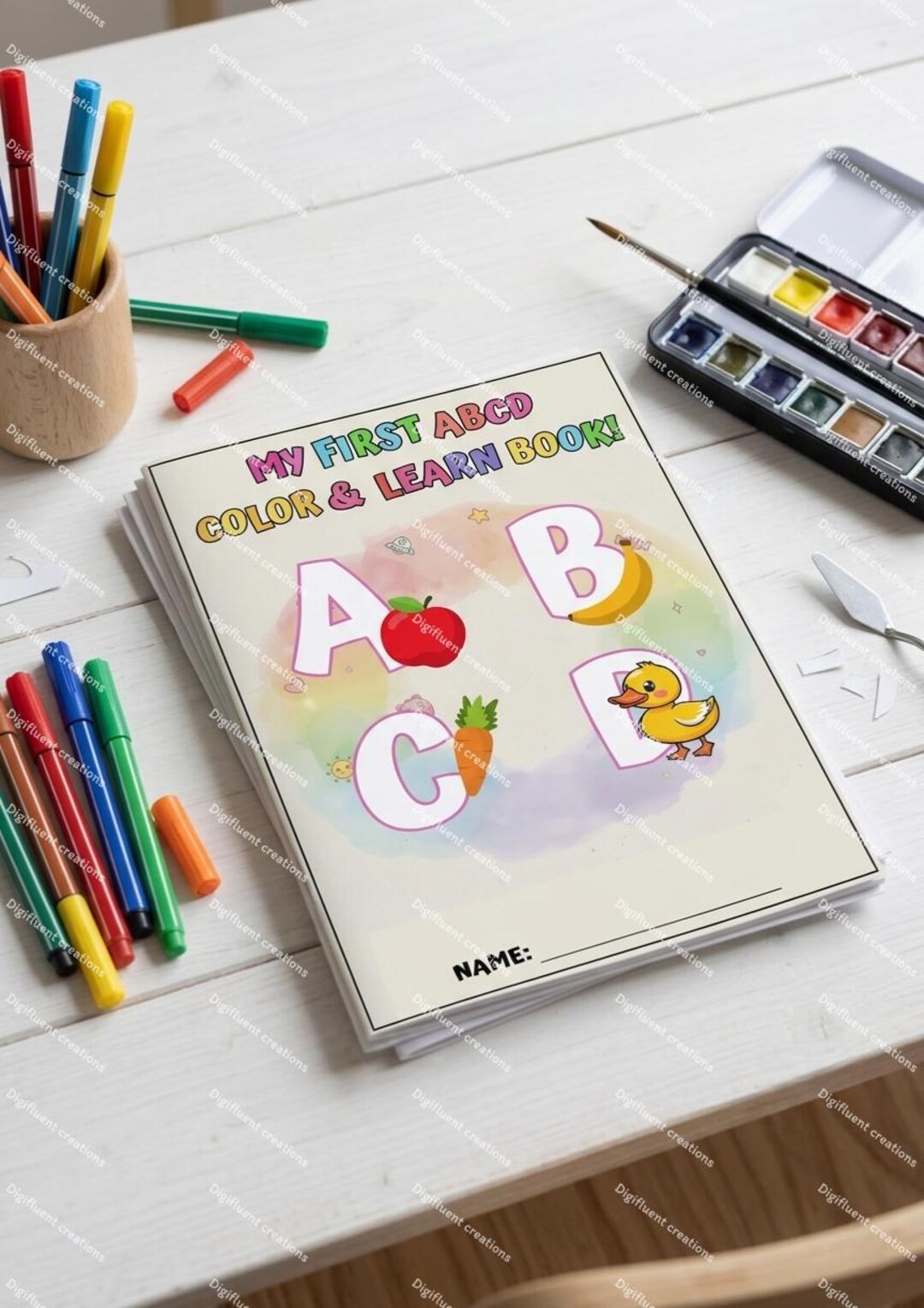 ABC Alphabet Coloring Book for Kids, Toddler Learning Activities ...