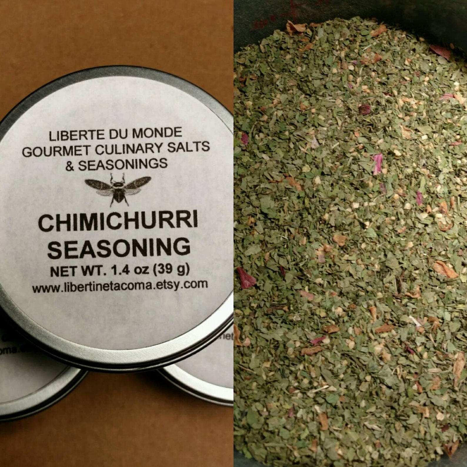 Chimichurri Seasoning Blend in 4 Oz Tin by Volume Etsy