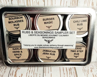 Rubs & Seasonings Sampler Set half ounce tins