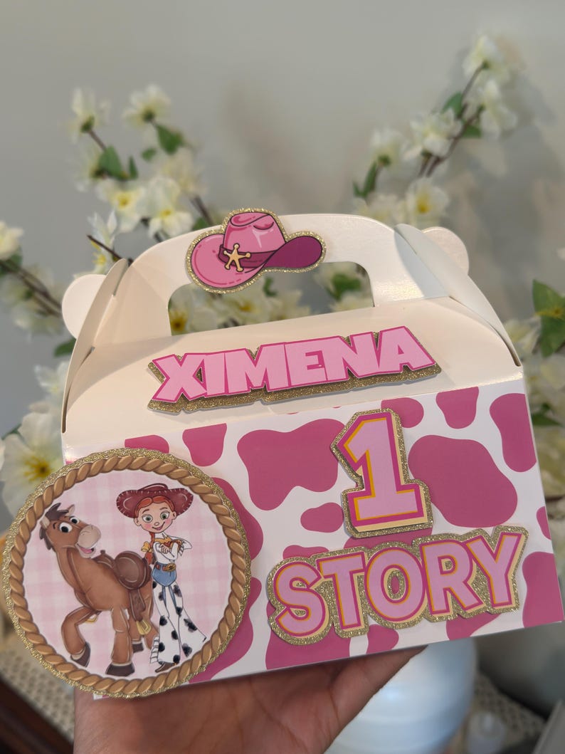 Pink Rodeo Theme Gable Box Gallery Personalized Birthday Gable Boxes -party Favors - Candy Box ...