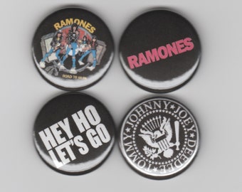 Ramones - Set of 4 1" Pin Back Buttons or Magnets