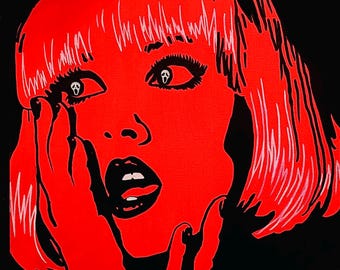 Casey Becker ‘SCREAM’ Drew Barrymore Painting 16x20