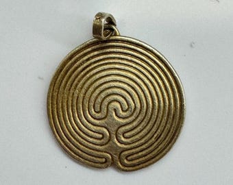 Zolotas Griechenland Sterling Silber 925 Labyrinth Großer Anhänger Griechisches Archaisches Thema