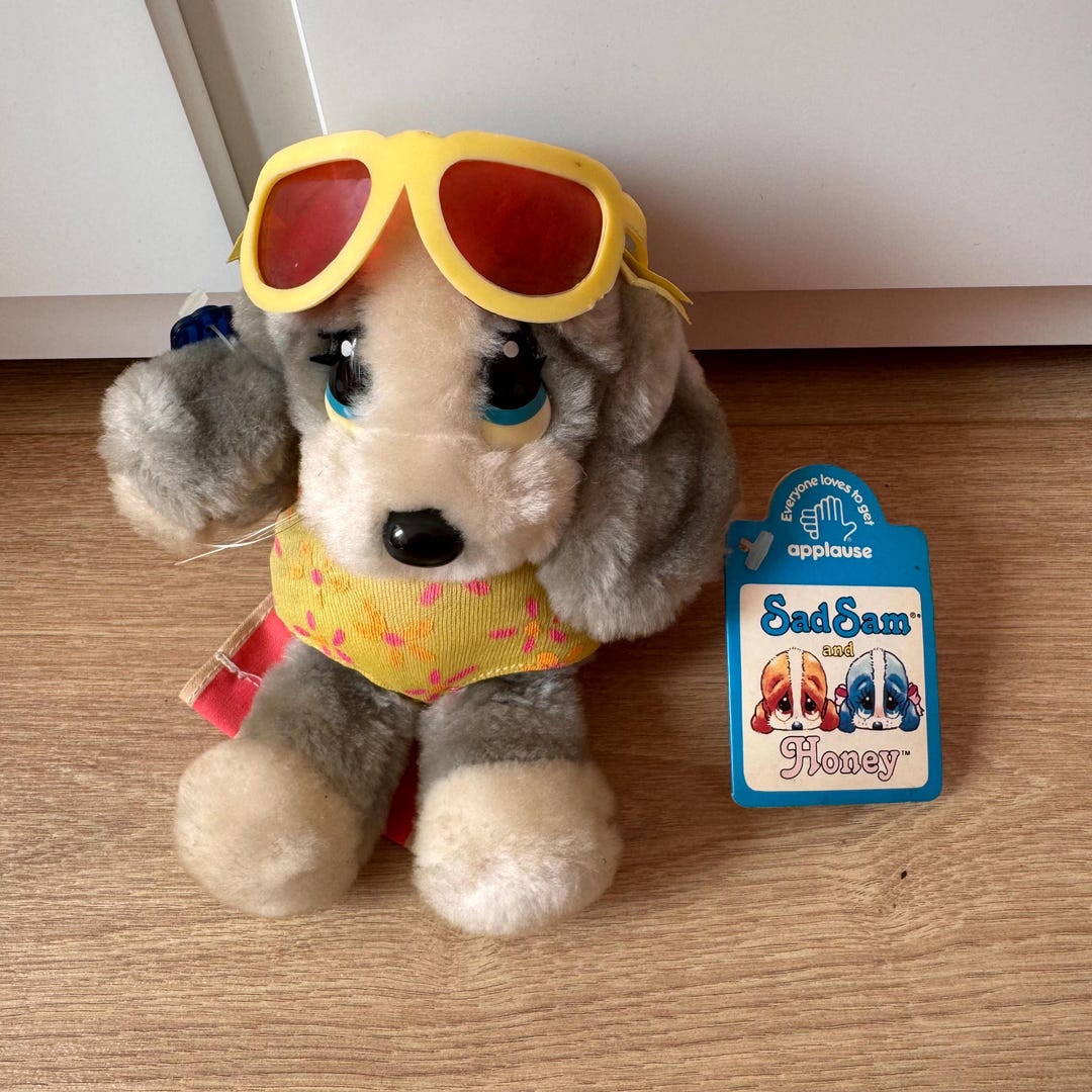 Vintage Plush Toy Sad Sam Puppy Dog 90s - Etsy