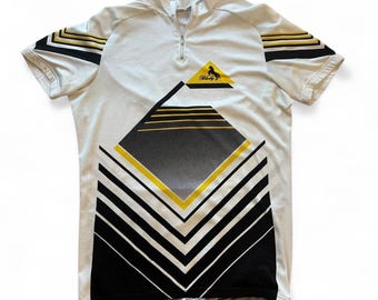 Koszulka kolarska Swiss Blacky Vintage z lat 90., rower wyścigowy, męska, rozmiar XL
