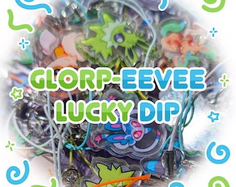 SORTEIO - Chaveiros de acrílico brilhantes da evolução do Eevee Glorp Alienígena