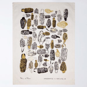 Morels Tea Towel - Gold