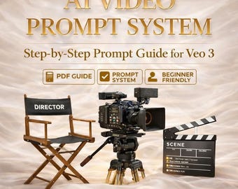 AI Video Prompt Guide for Beginners | Cinematic JSON Prompt System | ChatGPT Video Creation Framework | Veo 3 - Compatible PDF