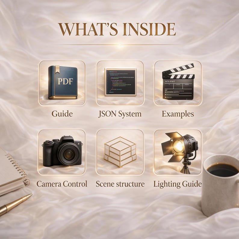 AI Video Prompt Guide for Beginners | Cinematic JSON Prompt System | ChatGPT Video Creation Framework | Veo 3 - Compatible PDF image 5