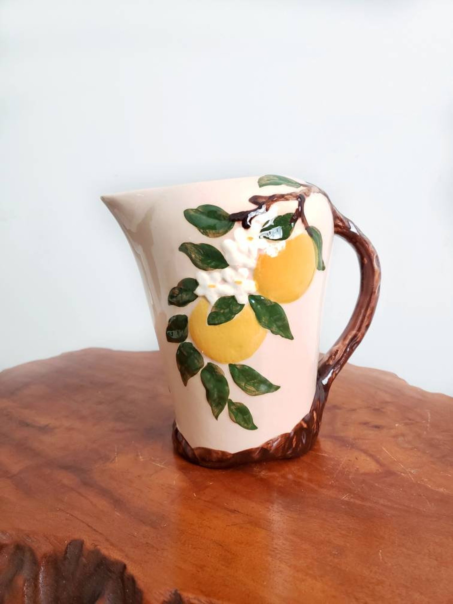 Mid Century Orchard Dinnerware Orange Blossoms Ceramic pitcher Etsy