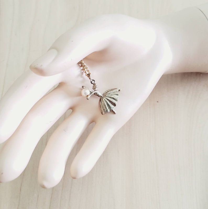 Little Girl Ballerina Necklace Ballet Dancer Necklace Vintage Etsy